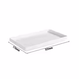 (6 pcs) GN 1/3 Gastronorm Tray - ASIA PLUS - Melamine - 325x176mm - Height: 30mm - White