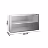 Armoire murale inox PREMIUM - 1000x400mm - sans porte coulissante - hauteur 650mm	