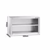 Rozsdamentes acél faliszekrény PREMIUM - 1000x400 mm - tolóajtó nélkül - 650 mm magas