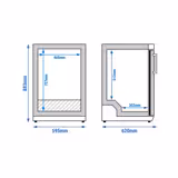 Mini congélateur de stockage ECO – 200 litres – 1 porte – intérieur de porte en plastique – noir