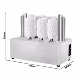 Bardak Silme Makinesi - 2,62kW - Sıcak hava sistemi ve 8 mikrofiber döner fırça