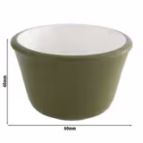 (6 pz) Coppetta per salse - Melamina - 40ml - 60x60x40mm - Verde/Bianco