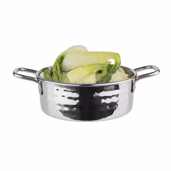 (6 pz) Casseruola bassa (2 maniglie) professionale - MUMBAI - Acciaio inox 18/10 - 0,55L - Ø 135mm - Altezza: 50mm - 135x135x50mm