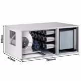 Geurfilterkast met motor - 3500m³ - met voor-, zak- & actiefkoolfilter - incl. beschermpaneel
