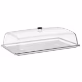 Couvercle de présentation - Dôme - GN 1/2 - Polycarbonate - 325x265mm - Hauteur:170mm - incl. plateau en inox GN 1/2