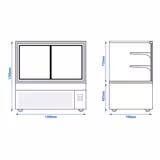 Commercial Refrigerated Counter Display – 1200 mm - Stainless Steel - R290 - On Castors