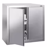 Armadio pensile in acciaio inox PREMIUM - 800x400mm - con porte a battente - 1000mm di altezza