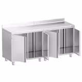 Commercial Work Cabinet - Coffee Machine Cabinet - 2000x600 mm – with 2 Hinged Doors & Upstand