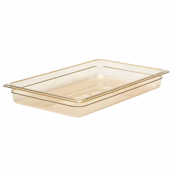 (6 pieces) CAMBRO | H-PAN™ Heat-Resistant Gastronorm Container - 1/1 - Amber – 65 mm