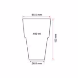 (50 pièces) Verre en Polycarbonate - Transparent - 300 ml
