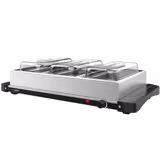 Commercial Warming Plate - Transparent Lid (dishwasher‑safe) – GN 1/3 ×3 – 400 W