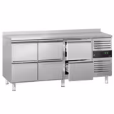 Chladicí stůl ECO - 1795x700x950 mm - 417 l - s 6 zásuvkami - zadní lem