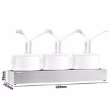 Support en inox - pour distributeur de sauces SSMBH4 - 3x 4 litres