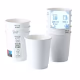(500 pieces) Coffee to go paper cup - double-walled - 200ml - 8 oz - Ø 80mm - white