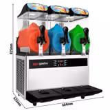 Slush-Maschine - 3x 12 Liter - 1,1 kW - Digital - Schwarz/Silber
