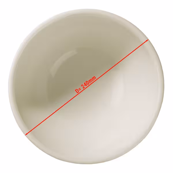 (6 stuks) Kom / soepbord - TEOS - Porselein - rond - Ø240mm - stapelbaar - Crème