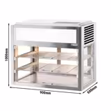 Koelvitrine - tafelmodel - zelfbediening - 225 liter - 900mm - schuifdeuren - dubbel glas - met 2 schappen