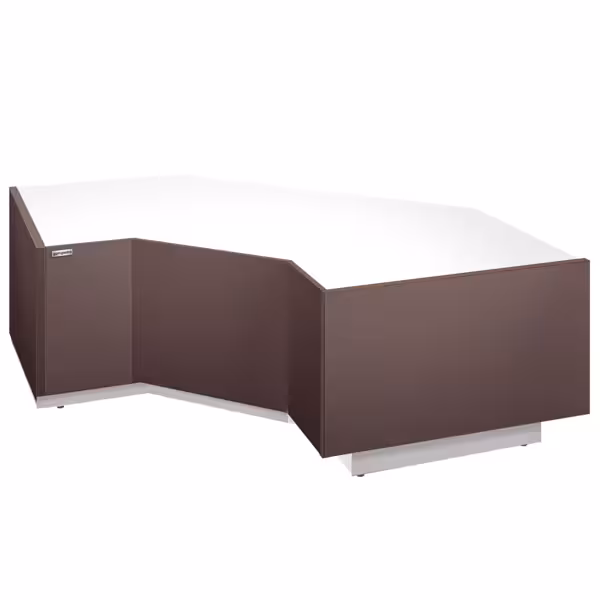 Banco cassa angolare Serie RIGA - 1750x990mm - 90° Interno