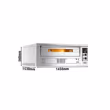 Commercial Gas Pizza Oven 2 Chambers – 2 x 9 pizzas Ø33 cm - manual controls - 40 kW