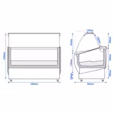 Štand za sladoled LUCA - 1 400 mm - Ventilirano hlađenje (Umluft) - s LED rasvjetom - za 10x 5 litara posuda za sladoled