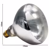 (6 pieces) infrared lamp / replacement bulb - E27 - 250 Watt - Ø 125mm - suitable for 12265