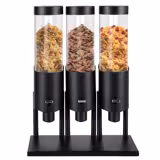 Cerealienspender - dreifach - Ø 120mm - Schwarz - Hebelausgabe