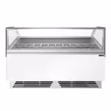 Vitrine de gelados Profissional ADAM - 1700mm - Refrigeração ventilada - com iluminação LED - para 18+12 cubas de gelado de 5 litros ou 12 cubas de gelado de 7 litros - Branco