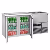 Direct Draw Beer Dispenser / Kegerator PREMIUM - 1950x700mm - Double Glass Doors
