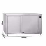 ECO Commercial Heated Worktop cabinet - 1600x700mm - with pass-through & sliding doors - Digital