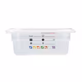 (6 Stück) CAMBRO | SafeTrak - Polypropylen-Behälter GN 1/9 - Milchig - Höhe: 65mm