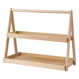 Etagere / Buffet Stand - VALO - Oak - Brown - square - Height: 445mm - with 2 shelves - suitable for GN 2/4