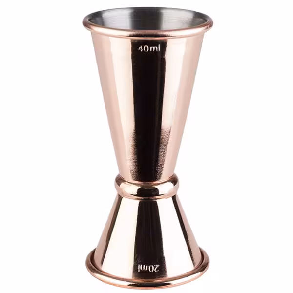 (6 pcs) Cocktail Jigger - Stainless Steel - 20ml & 40ml - with internal fill lines 10ml & 30ml - CE marked