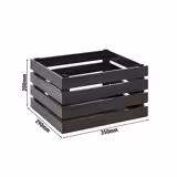 Wooden Box - SUPERBOX - Black - Height: 200mm - suitable for GN 1/2