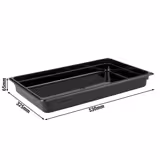 (6 pièces) Bac en Polycarbonate GN 1/1 - Noir - Hauteur : 65 mm