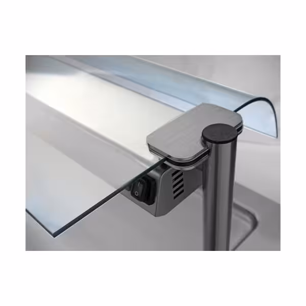 Tek Taraflı Cam Hapşırık Koruyucu - Gömme Tezgâhlar İçin Raflı - 1500mm - BA156, WA156, KA156, PA156 ve EA156 Uyumlu