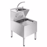 Handwasch- & Ausgußbecken - Edelstahl - mit Mischbatterie & Seifenspender