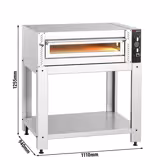 Elektrická pizza pec - 1110x940 mm - 4× Ø 34 cm - až 450 °C - Manuální - vč. podstavce
