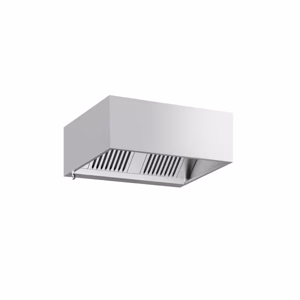 Commercial Wall-Mounted Extractor Hood - 1200mm - with Baffle Filters & Lighting