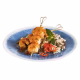 (6 pcs) BLUE OCEAN - Assiette - Mélamine - Ø265mm - Blanc / Bleu