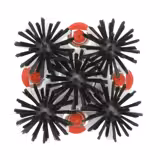 (2 bucăți) FUCHS | DELFIN® Perie de spălat vase din sticlă - 5x240mm - cu bază metalică - Rotundă