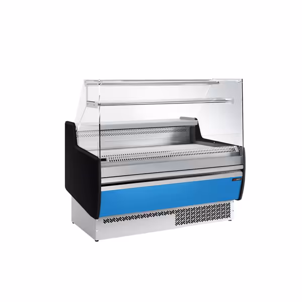Kühltheke - 1310mm - 1 Ablage - Frontblende Hellblau