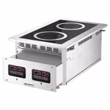 Commercial Drop-in Induction Hob – 3 kW – 2 Cooking Zones