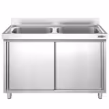 Spülschrank PREMIUM - 1400x700mm - mit 2 Becken mittig