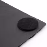 (6 szt.) Płyta łupkowa - Łupek naturalny - krawędzie łamane - Prostokątna - 240x150mm - Czarny - Wysokość:10mm