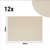 (12 pcs) James Placemats - leather-look - 33x46cm - Taupe