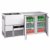 Direct Draw Beer Dispenser / Kegerator PREMIUM - 1950x700mm - Double Glass Doors