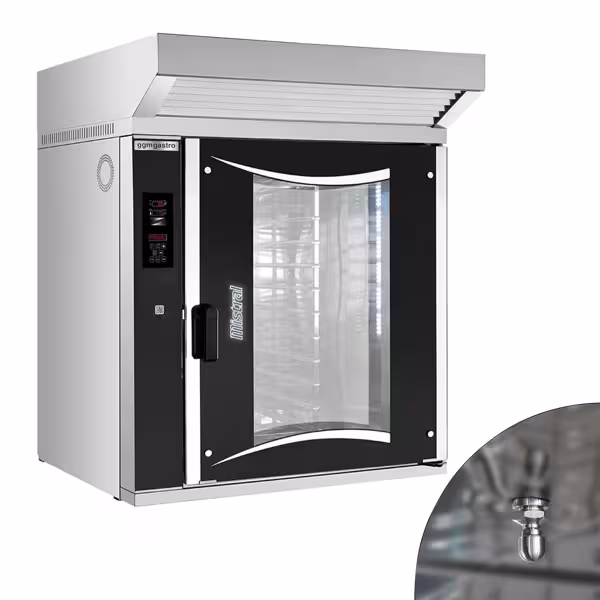 Bäckerei-Elektro-Kombidämpfer - Digital - 10x EN 600x400 - inkl. Haube, Motor, Kondensator & Waschsystem