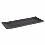 (6 stuks) Dienblad DARK WAVE - Melamine - 29x12cm - hoogte: 15mm - Zwart