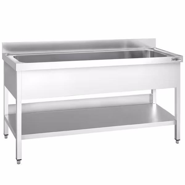 PREMIUM pot washing table - 1800x600mm - with 1 basin