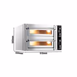 Commercial Electric Pizza Oven – 4+4 x 25 cm – Manual